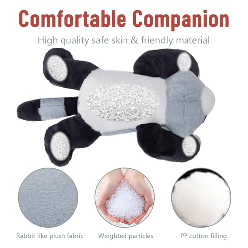 Niuniu Daddy Weighted Raccoon Stuffed Animals, 20"Large Raccoon Plush Toy,3.3lb Giant Weighted Pillow with Soft Faux Fur, Gift for Baby, Kids & Adults