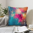 thumbnail image 6 of Fotbe Colorful Lightbulb Abstract Pattern Velvet Decorative Throw Pillow Covers with Elegant Piping, Soft Plush Cushion Cover for Sofa, Bed, Car, Office-20"x20", 6 of 8