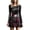 A07-black, variant on Womens Skeleton Dress Long Sleeve Skull Print Halloween Dresses Witch Vampire Gothic