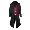 thumbnail image 1 of Fozruso Men's Mid Length Punk Retro Tuxedos(Red), 1 of 6