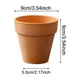 thumbnail image 2 of CHELIASD 3.54 inch Round Terracotta & Clay Pots for Plants, Medium Terra Cotta Plant Pots with Drainage Hole, Breathable Flowerpot, Terracotta Pot for Indoor Outdoor Plant, 2 of 3