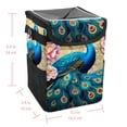 thumbnail image 5 of Peacock Foldable Car Trash Can Mini Trash Can with Lid Leak-Proof Hanging Storage Bag - Car Garbage Can, 5 of 6