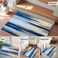 thumbnail image 6 of Watercolor White Gold Blue Area&nbsp;Rug 2x3ft Abstract Brush Non-Slip&nbsp;Washable Square&nbsp;Rugs Soft Felt Indoor Floor Mat for Bedroom Kitchen Living Room Bathroom, 6 of 9