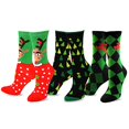 thumbnail image 2 of TeeHee Christmas and Holiday Fun Crew Socks for Women 3-Pack, 2 of 4