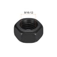 thumbnail image 2 of Uxcell 9/16-12 Hex Nuts, Carbon Steel Grade 8.8 Black Oxide Hexagon Nut for Screw Bolt, 20 of Pack, 2 of 5