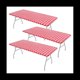 thumbnail image 1 of 3 Piezas de Mantel Ajustado para Mesa, Cubierta de Mesa de Picnic de Vinilo EláStico Impermeable con Forro de Franela (Rojo), 1 of 7