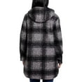 thumbnail image 5 of Weatherproof Women's Boucle Hooded Jacket, Black Plaid, Size M, 5 of 5