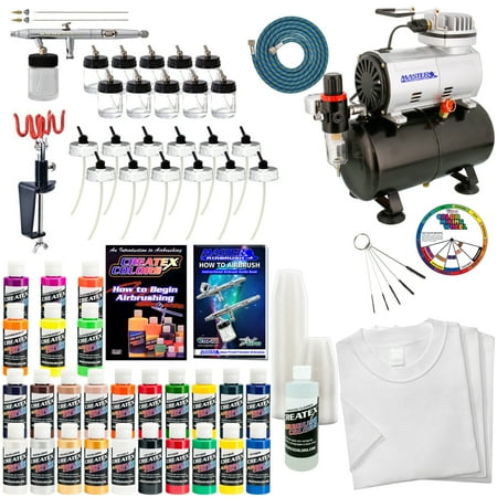 airbrush compressor starter kit shirt createx colors skull xl inclusive purpose s62 air custom shirts paint