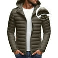 thumbnail image 6 of Zedker Men's Lightweight Puffer Jacket Detachable Hood Warm Winter Coat Casual Quilted Full Zip Down Jackets Zipper Pockets Green L, 6 of 10