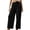 Black, variant on VEKDONE Lounge Pants for Women Cotton Elastic High Waist Palazzo Pants Button Decorative Straight Leg Trousers Summer Loose Fit Comfy Wide Leg Pants with Pockets Navy XXXL