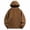 Coffee, variant on Men's Zipper Decorative Jacket Solid Color Casual Outdoor Charging Fashion Versatile Men's Long Sleeved Hooded Jacket Black M