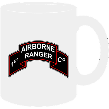 White, 11 Oz,  Coffee Mug - SOF - 1st Ranger Co wo Txt