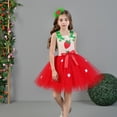 thumbnail image 6 of LPKRT Girls 2 Piece Outfits Strawberry Style Tutu Dresses With Matching Headband Stage Performance Clothing Set Watermelon Red 4-5 Years, 6 of 6