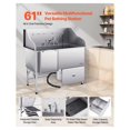 thumbnail image 2 of 61 Inch Dog Grooming Tub Stainless Steel with Ramp & Filter - Professional Pet Bathing Station - Heavy Duty 440lbs Capacity - Left Hand Drain, 2 of 9