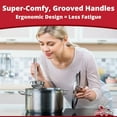 thumbnail image 6 of Super Sturdy, Ergonomic 6 Oz. Soup Ladle 3 Pk. Stainless Steel Ladles with Long Handles. Best Kitchen Accessories for Stirring, Portioning and Serving Soups, Chili and Stew in Restaurants and at Home, 6 of 8