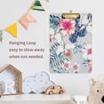 thumbnail image 7 of 12.5"x9" Tropical Floral Clipboards, Standard A4 Letter Size Nursing Clipboard with Low Profile Metal Clip Decorative Clip Board for Office Supplies,Silver, 7 of 7
