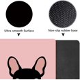 thumbnail image 3 of Square Pink Mouse Pad, Black Frenchie Puppy Mousepad, France Bulldog Mouse Pad, Personalized Non-Slip Rubber Mousepad Gaming Mouse Pads for Computers Laptop, 9x8 inch, 3 of 6