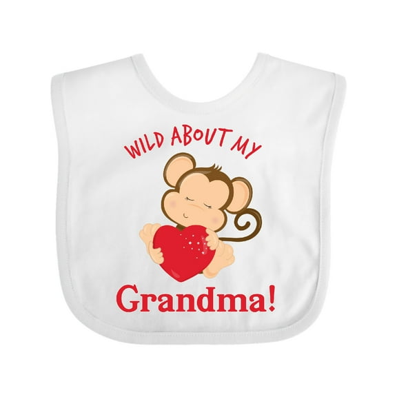Inktastic Wild About My Grandma Boys or Girls Baby Bib