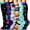 Black Blue, variant on 6 Pairs Medical Sport Compression Socks - 15-20mmhg Graduated Knee-High Support for Men & Women, Ideal for Soccer, Running, and Nurses