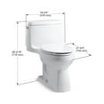 thumbnail image 6 of Kohler K-3810 Santa Rosa 1.28 Gpf One-Piece Elongated Comfort Height Toilet - White, 6 of 7