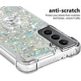 thumbnail image 4 of case for Samsung S21 Plus 5G 6.7" Case,Creativity Clear Quicksand Glitter Flowing Liquid Floating Soft TPU Case w/Stand Bling Diamond Sparkle Phone Cover for Samsung S21 Plus 6.7"  Silver, 4 of 14
