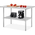 thumbnail image 1 of YUSAZENS 48 x 30 x 34 Inch Basic Kitchen Stainless Steel Workbench, 30D x 48W x 34H Multifunctional Prep Table for Home Restaurant Workshop, 1 of 7