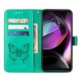thumbnail image 7 of SaniMore Case for Motorola Moto G 5G (6.5" 2023), PU Leather Skin with Luxury Embossed Butterfly [Wrist Strap & Card Slots & Flip Kickstand] Full-body Shockproof Business Wallet Cover, Green, 7 of 7