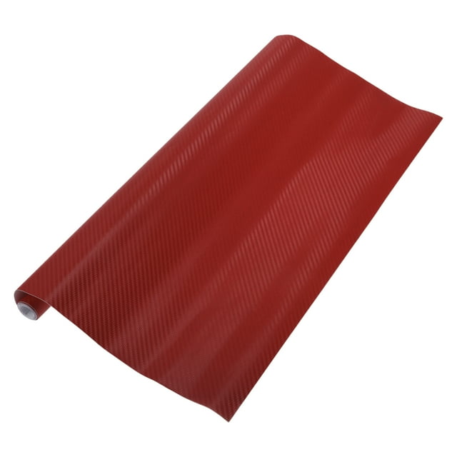 Película de envoltura de carbono 3D roja para automóvil 1.6ft x 5ft, cubierta de vinilo de 5.5mil, 1 pieza universal