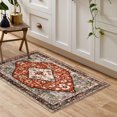 thumbnail image 4 of Lahome 2'x3' Area Rugs for Living Room,Machine Washable Rugs,Low Pile Non Slip Vintage Floral Print Rug Carpet for Entryway,Hallway,Kitchen,Home Decor,Red, 4 of 9