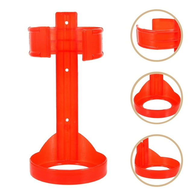 LEEYNEER Red Plastic Fire Extinguisher Wall Bracket 1Set for Stable Support in Factory and Warehouse