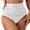 White, variant on Seductiva Women's Cotton Underwear Bikini Bottoms Women's High Waist Swimming Shorts Lightweight Bikini Bottoms Retro Ruched Comfortable Soft Bikini Bottom Swimsuits Ladies Panties 1PC