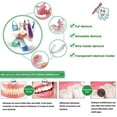 thumbnail image 4 of 4pc Denture Teeth Brush Easy Grip Handle Double Sided Toothbrushes, 4 of 5