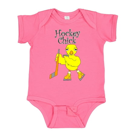 

Inktastic Hockey Chick Text Gift Baby Girl Bodysuit