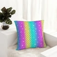thumbnail image 6 of Yiaed Rainbow Scales2 Print Pillow Covers Super Soft Decorative Square Throw Pillow Covers Case Cushion Covers for Sofa Couch Bedroom Car Decor（No pillow core）-16"x16", 6 of 7