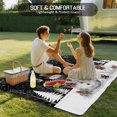 thumbnail image 4 of Black Christmas Outdoor Rug for Patio/Deck/Porch, Non-Slip Large Area Rug 6 x 9 Ft, Snowman Snowflake Winter Birds Indoor Outdoor Rugs Washable Area Rugs, Reversible Camping Rug Carpet Runner, 4 of 8