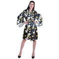 thumbnail image 2 of Moomaya Printed Womens Kimono Sleeve Robes Satin Silk Getting Ready Bridal Robe Coverup, 2 of 7