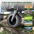 thumbnail image 4 of GVDV Collapsible Folding Wagon, 550LBS Large Heavy Duty Utility Cart with All-Terrain Wheels and Adjustable Handles for Shopping, Camping, Sports, Outdoor, Beach, Black, 4 of 9