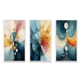 thumbnail image 2 of Designart "Circular Harmony Contemplating Divinity IV" Modern Geometric Framed Wall Art Set Of 3 - Turquoise Abstract Frame Canvas Set For Living Room Decor, 2 of 7