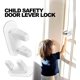 thumbnail image 3 of Cerradura de palanca de puerta a prueba de niños - Paquete de 2 cerraduras de puerta blancas Diseño para la seguridad de los niños - Puertas y manijas a prueba de niños Adhesivo de 3 m (sin perfo, 3 of 5