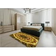 thumbnail image 5 of Ahgly Company Machine Washable Indoor Square Transitional Red Brown Area Rugs, 5' Square, 5 of 7