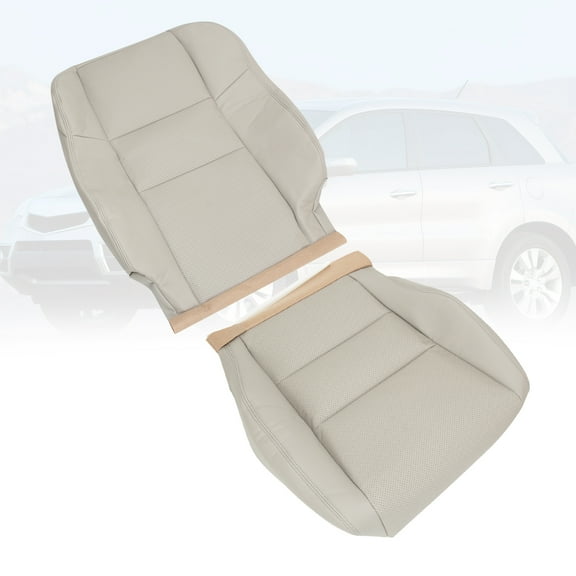 2PCS Passenger Perforated Leather Cover Beige Bottom & Top Fits 07-12 Acura RDX