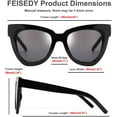 thumbnail image 4 of FEISEDY Retro Cat Eye Sunglasses Women Men Vintage Square Cateye UV400 Sunglasses B2586, 4 of 7