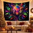 thumbnail image 3 of Cosmic Hand Holding a Colorful Planet in Galaxy, Dreamy Psychedelic Style for Space Lovers, Galaxy Wall Art, Graduation Gift, Tapestry Wall Hanging for Bedroom and Dorm, 3 of 7