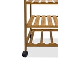 thumbnail image 3 of Harry Kitchen Bar Cart- 1 Drawer- 3 Shelves- Brown Bamboo- Rolling Wheels, 3 of 6