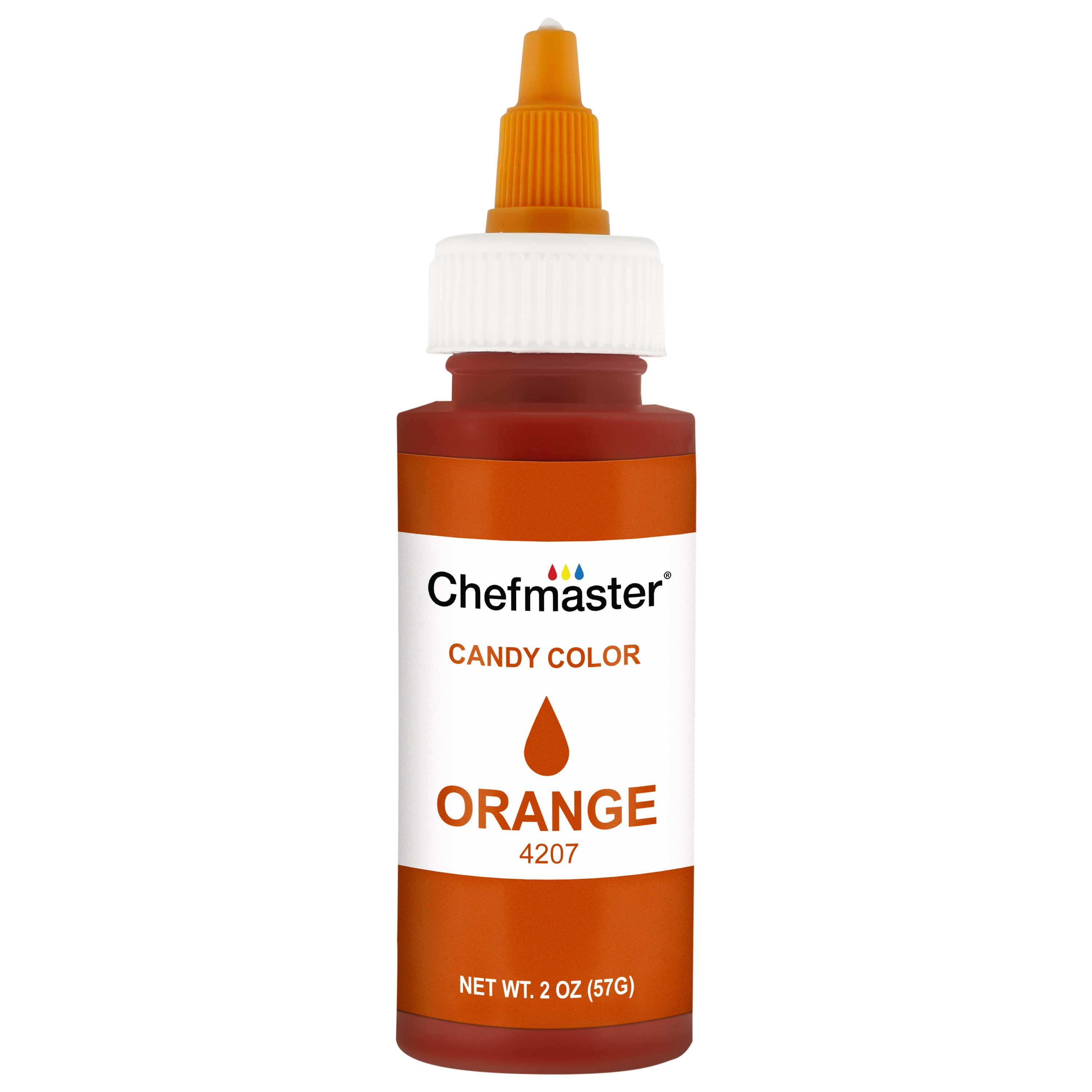 Chefmaster by US Cake Supply 2-Ounce Liquid Candy Food Color Color Orange