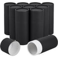 thumbnail image 1 of 10 tubos de cartón Kraft para botellas de aceite esencial de 100 ml, caja de embalaje, tubo negro con tapa., 1 of 9