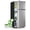 SILVER,2.4 CU.FT, variant on 2.4 Cu Ft Compact Refrigerator with Freezer, Mini Fridge for Apartment Dorm Office, White, Double Door Design with Removable Shelves and Adjustable Feet for Small Spaces