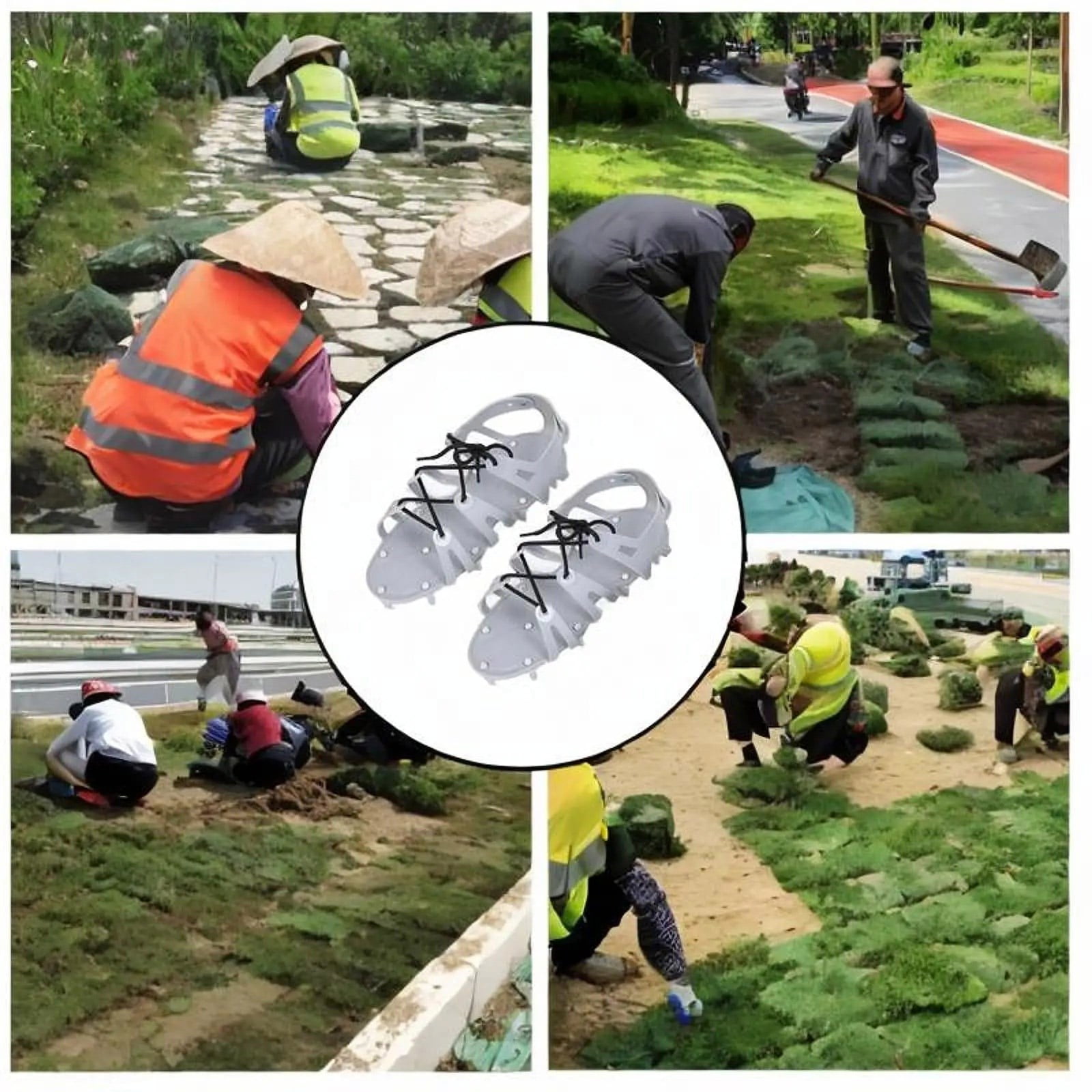 Shoes Efficient Convenient Grass Aerator Shoe for Aerating Overlays Cover Installation Resinous Coating Epoxy Floor