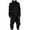 A1-Black37, variant on Wrap High Collar Long Coat For Men Asymmetric Hem Relaxed Fit Goth Daily Outer Jacket