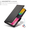 thumbnail image 6 of For IPhone 14 Pro Wallet Case Flip Card Holder,PU Leather Side Buckle Magnetic Frosted Women Men Cover,Black,For iPhone 14 Pro, 6 of 7